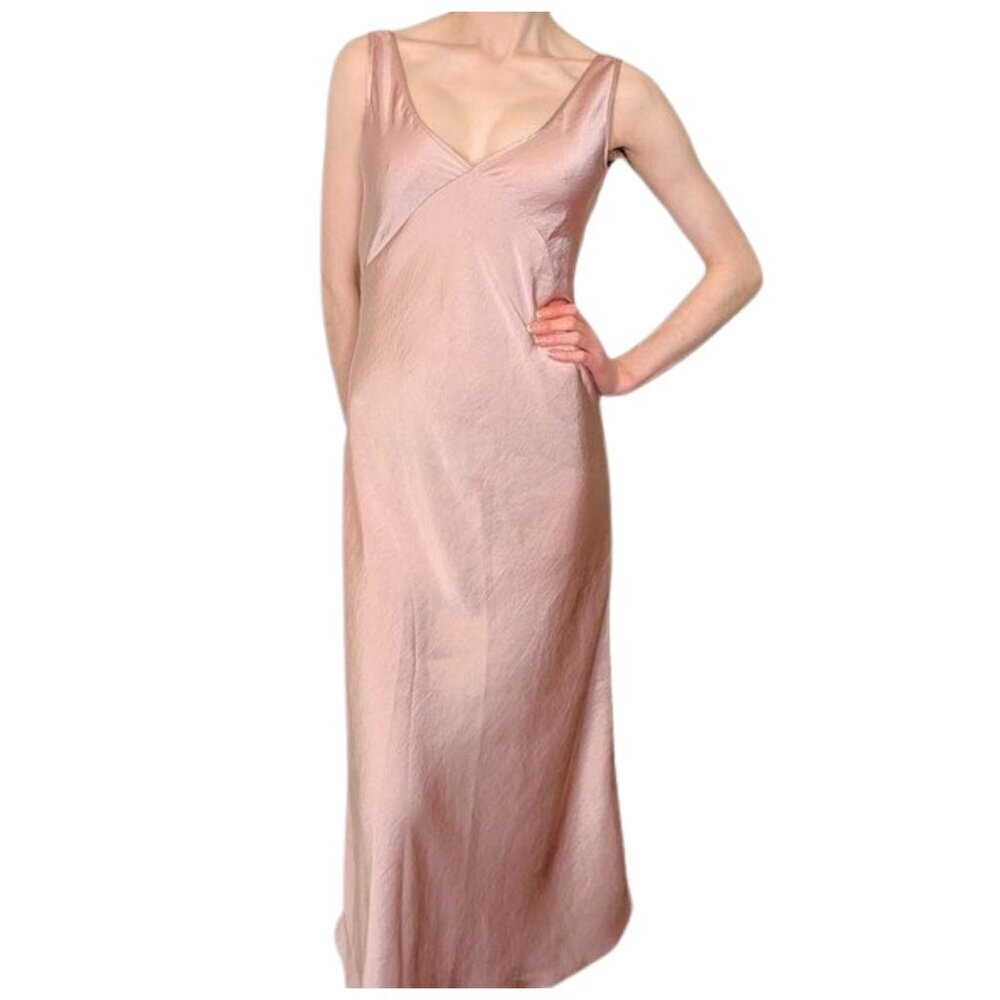 Aritzia Wilfred Goddess Maxi Slip Dress Pink Size XS